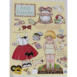Vintage Mary Engelbreit Ann Estelle Paper Doll Party Season 8x11 ~260401-WH 1059